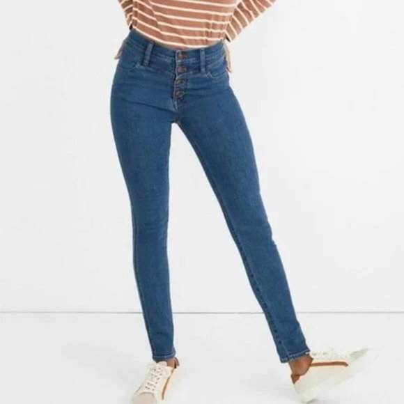 Madewell 10" High-Rise Roadtripper Button Front Jeans - Picture 3 of 16